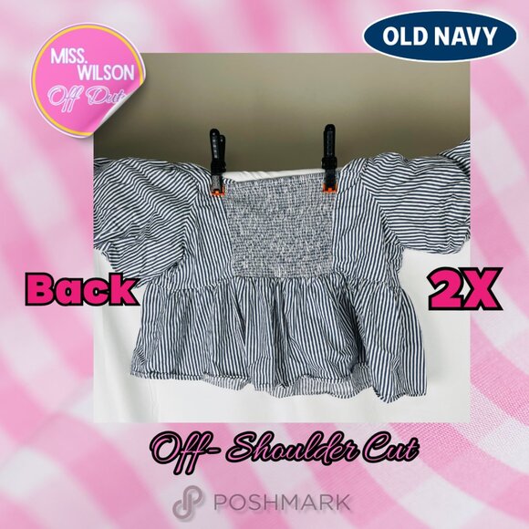 Old Navy Off-Shoulder Cut Peplum Blouse - 2X - Picture 2 of 3